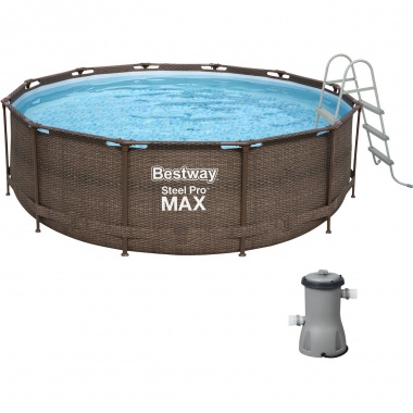 Каркасний басейн Bestway Ротанг 56709 366×100 см з картриджним фільтром та драбиною
