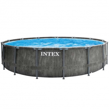 Каркасний басейн Intex 26742 GREYWOOD 457×122 см з картриджним фільтром, драбиною та тентом