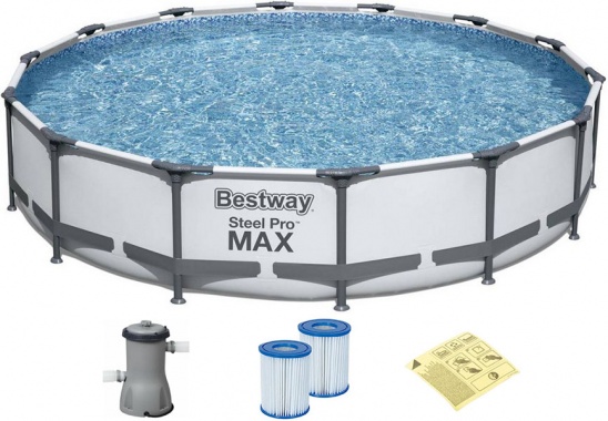 Каркасний басейн Bestway 56595 427×84 см з картриджним фільтром