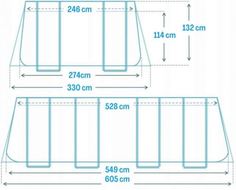 Каркасный бассейн Intex 26356 ULTRA XTR 549×274×132 см