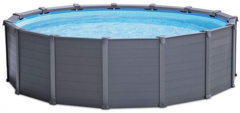 Сборный бассейн Intex 26384 GRAPHITE GRAY 478×124 см