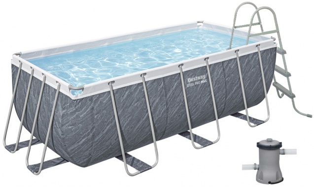 Каркасний басейн Bestway 56722 412×201×122 см з картриджним фільтром та драбиною