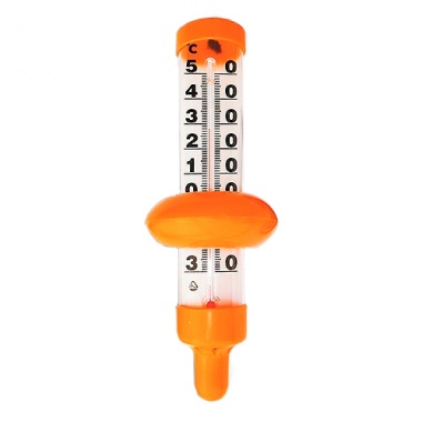 Термометр плавающий оранжевый