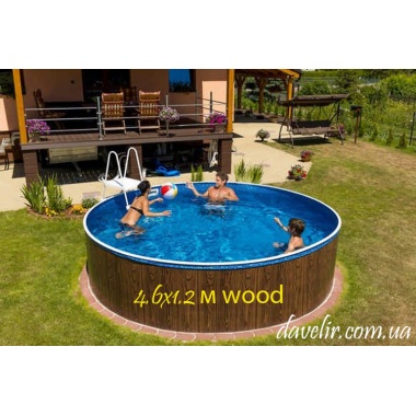 Басейн каркасний 4,6х1,2м, без фільтру та лайнеру, AZURO VAR 402 DL WOOD