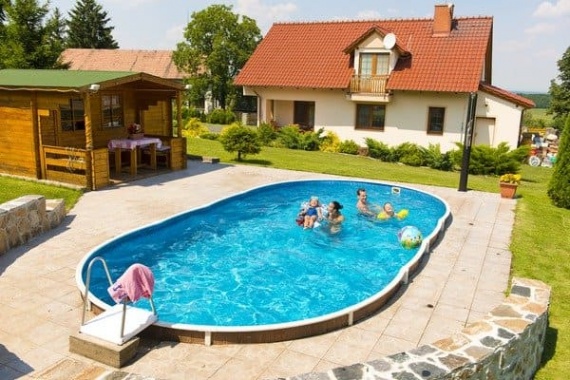 Бассейн каркасный 9,1х4,6х1.2м AZURO 407 DL WOOD