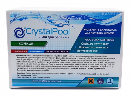 Флокулянт в картриджах Crystal Pool Floc Ultra Cartridge, 1 кг