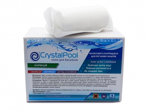 Коагулянт в картриджах Crystal Pool Floc Ultra Cartridge для осветления воды