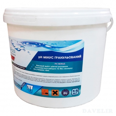 рН Минус гранулированый Crystal Pool pH Minus, 15 кг