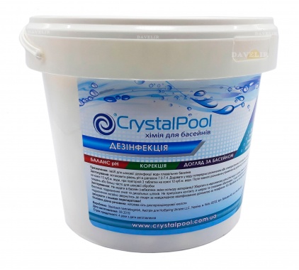 Шоковый хлор в таблетках Crystal Pool Quick Chlorine Tablets, 5 кг 