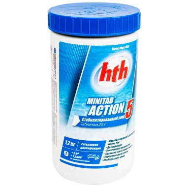 Многофункциональные таблетки 5 в 1 hth Minitab Action