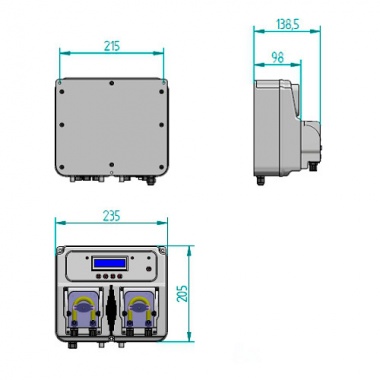 Перистальтическая дозирующая станция Microdos MP Dual pH 1,5 - Rx 6 л/ч