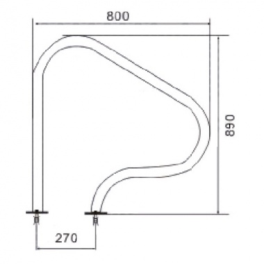 Поручень из нержавеющей стали Bridge, R040