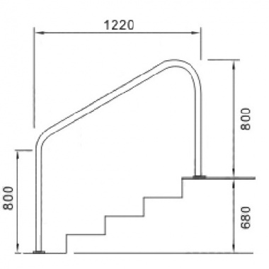 Поручень из нержавеющей стали Bridge, R050