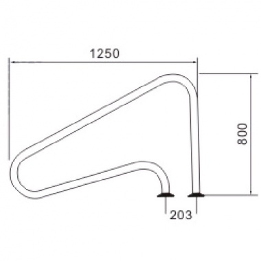 Поручень из нержавеющей стали Bridge, R060