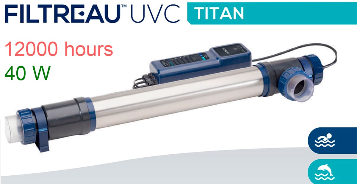 Ультрафиолетовая лампа для бассейна в титановом корпусе Filtreau Titan 40W