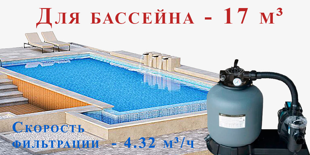 Песочный фильтр Emaux FSP 350 для бассейна до 17 м3